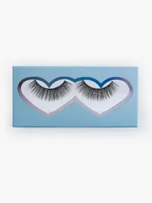 BTLLSSH 1 par de pestañas postizas gruesas y rizadas gruesas de 14 mm, pestañas postizas delgadas y esponjosas, diario EXTRA largo es naturalmente delgada - Negro - Ver 1