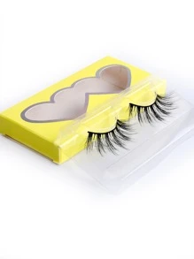 1 par de pestañas postizas completas, gruesas y rizadas, de 17 mm, esponjosas y delgadas, con volumen diario - Negro - Ver 6