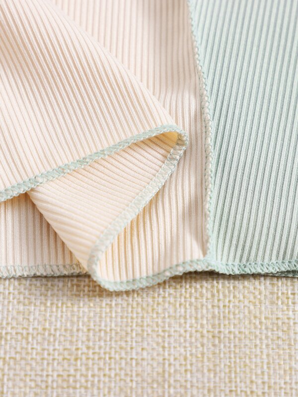 Stitch Trim Ribknit Colorblock Tank Top SHEIN USA