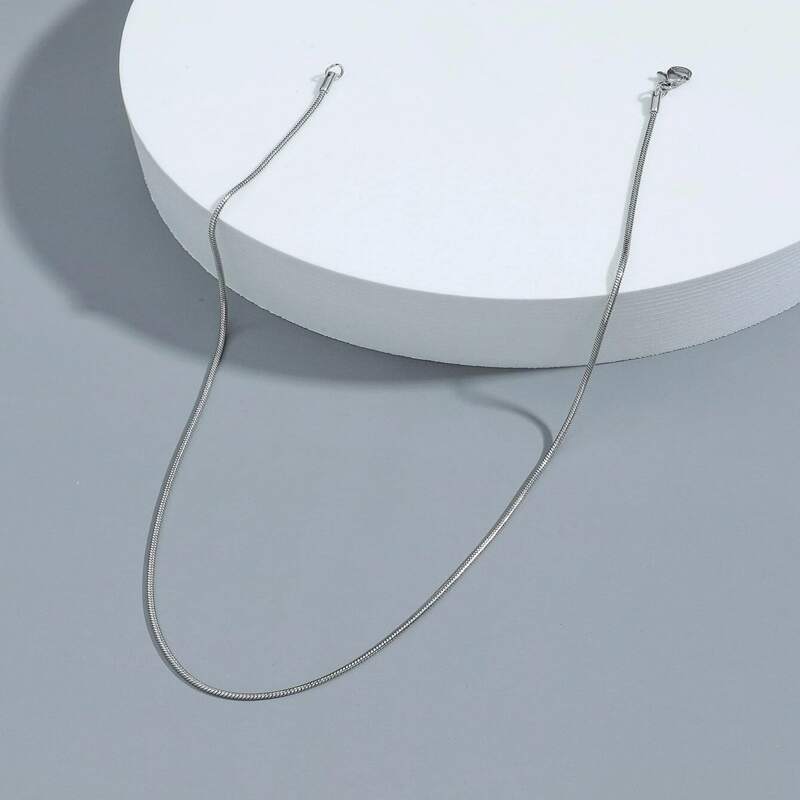 

Guys Simple Chain Necklace, Silver