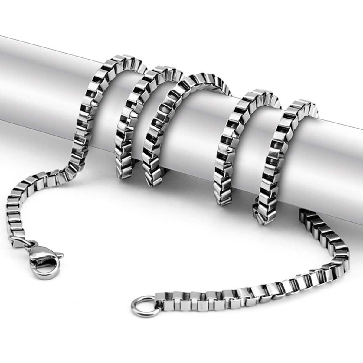 

Guys Simple Chain Necklace, Silver