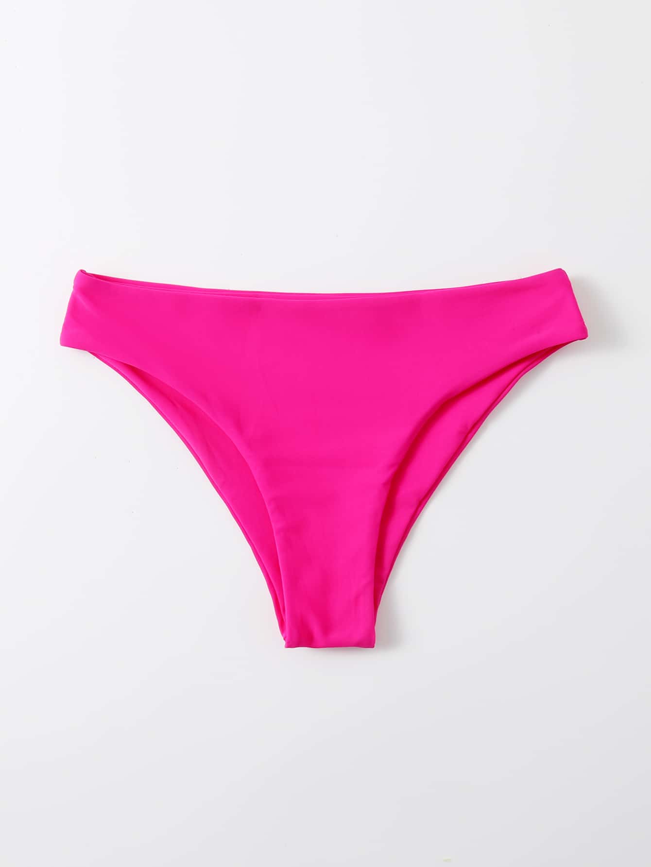 Solid Bikini Panty, For Summer Beach Vacation - Hot Pink - View 3