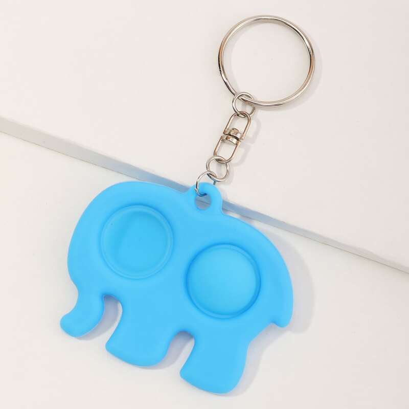

1pc Elephant Stress Relief Bubble Toy, Blue