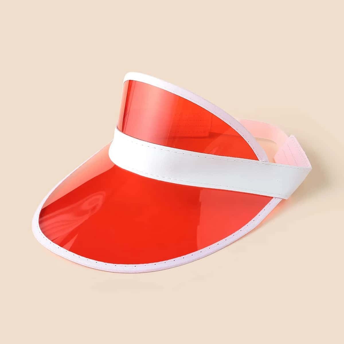 

Clear Visor Hat, Red