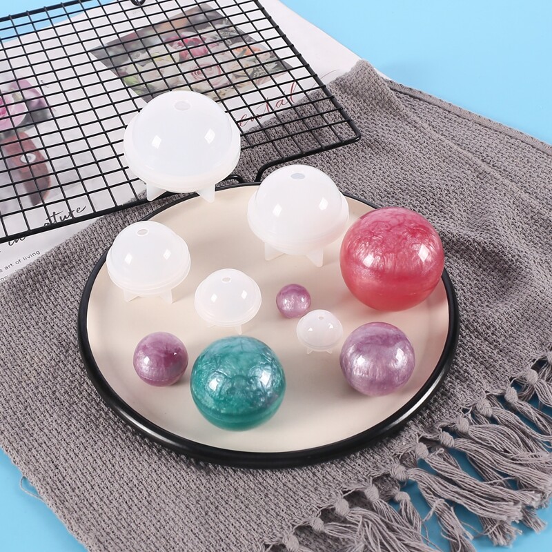 

5pcs Ball Shaped DIY Epoxy Mold, White