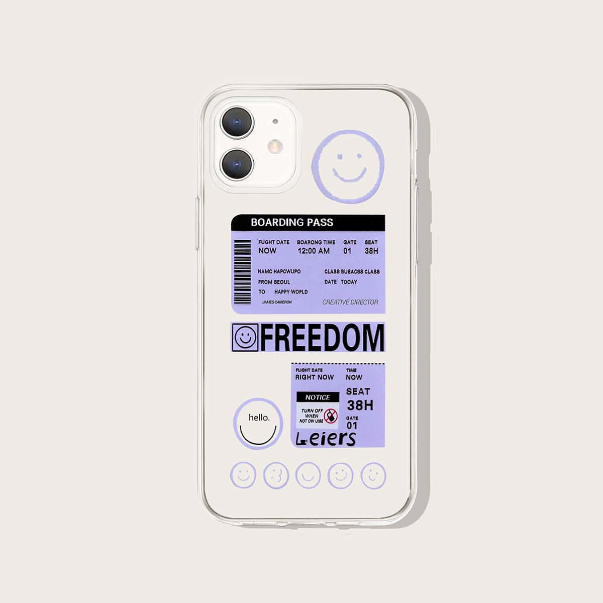 

Letter Graphic Phone Case, Multicolor