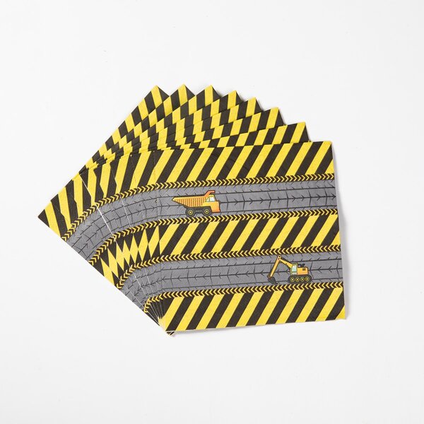 

20pcs Excavator Print Paper Napkin, Multicolor