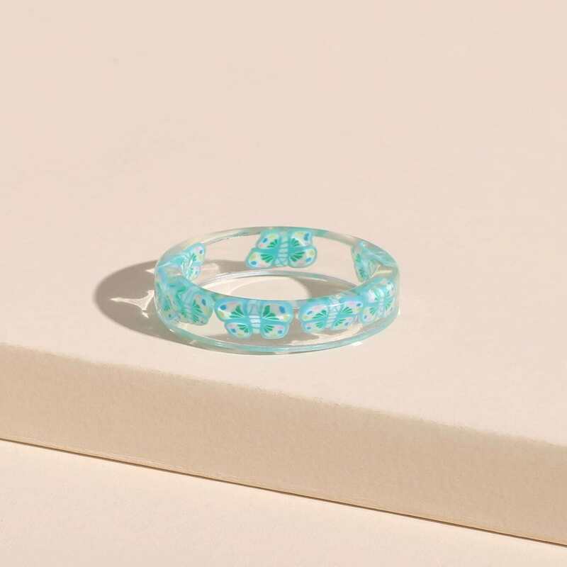 

Butterfly Clear Ring, Multicolor