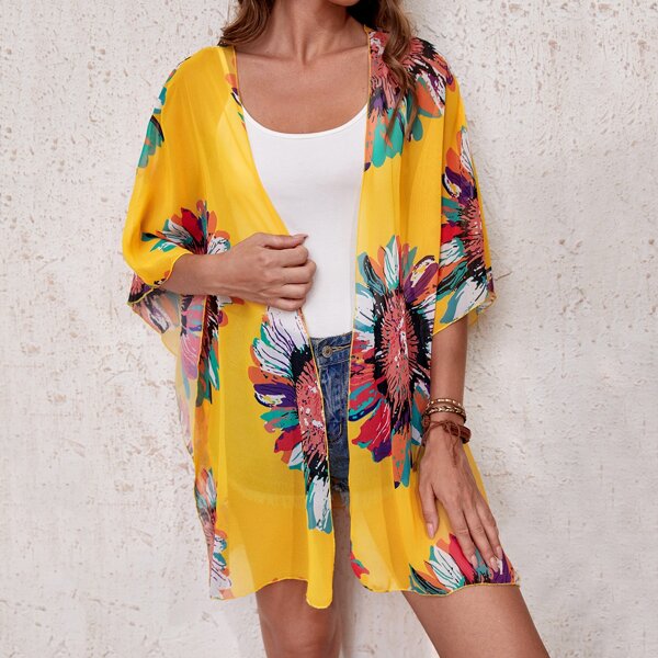 

Flower Print Kimono, Multicolor