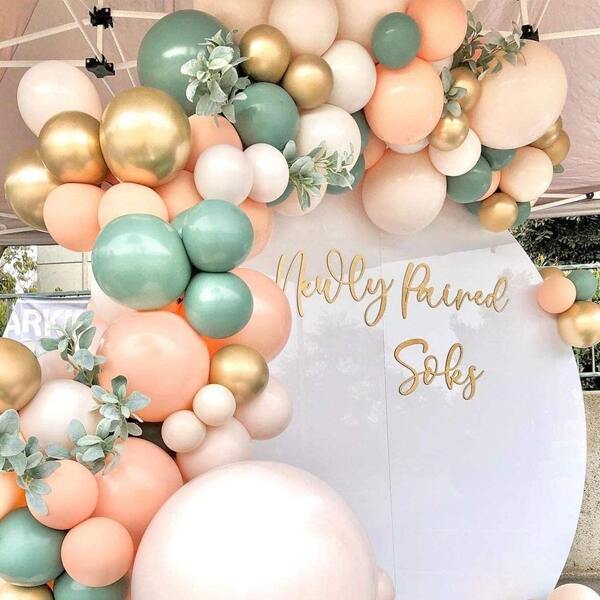 

124pcs Decorative Balloon Garland, Multicolor