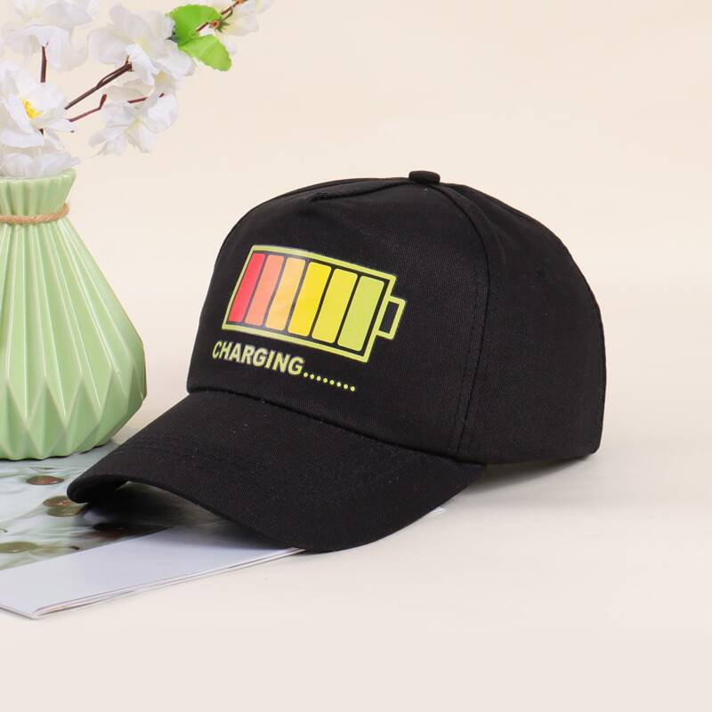 

Guys Battery Graphic Baseball Cap, Black