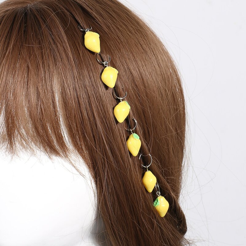 

6pcs Lemon Hair Ring, Multicolor