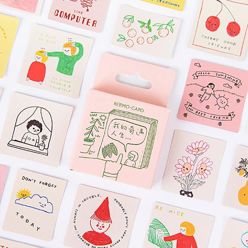 

46pcs Mixed Pattern Sticker, Multicolor