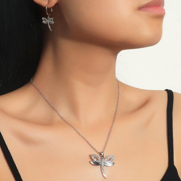 

3pcs Animal Decor Jewelry Set, Silver