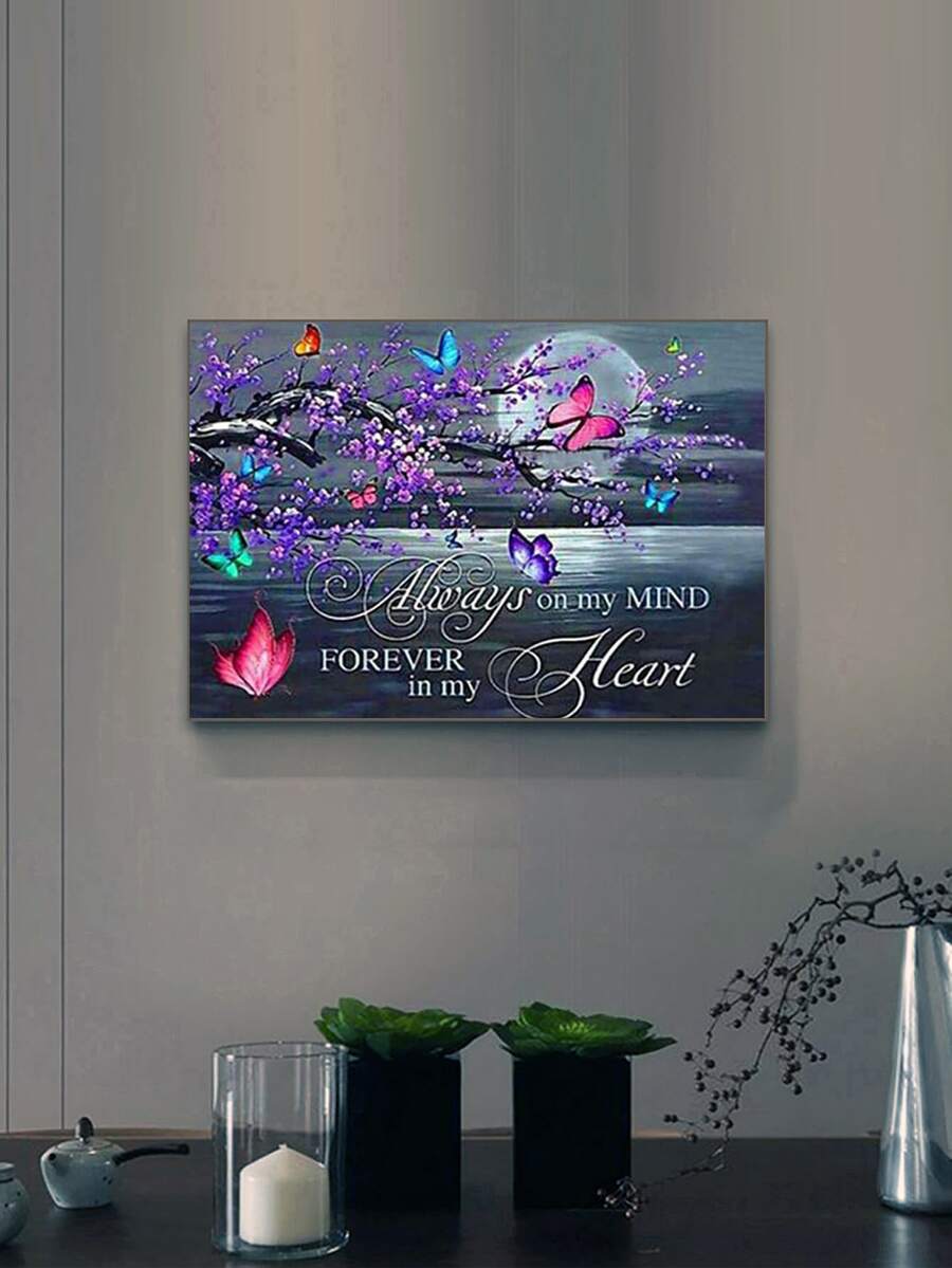 Moonlight Print DIY Diamond Unframed Painting - Multicolor - View 1