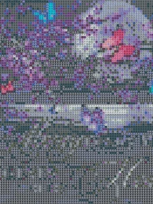 Moonlight Print DIY Diamond Unframed Painting - Multicolor - View 2