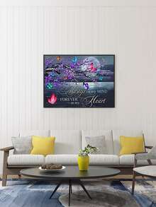 Moonlight Print DIY Diamond Unframed Painting - Multicolor - View 4