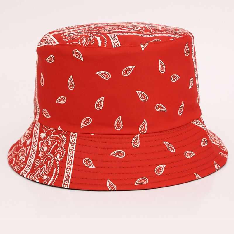 

Paisley Print Bucket Hat, Red