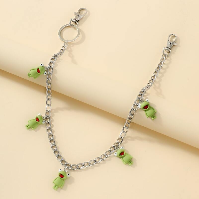 

Cartoon Frog Pants Chain, Green