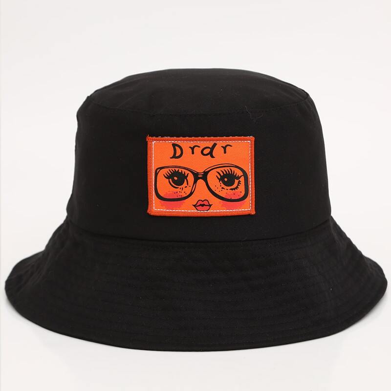 

Cartoon Graphic Bucket Hat, Black