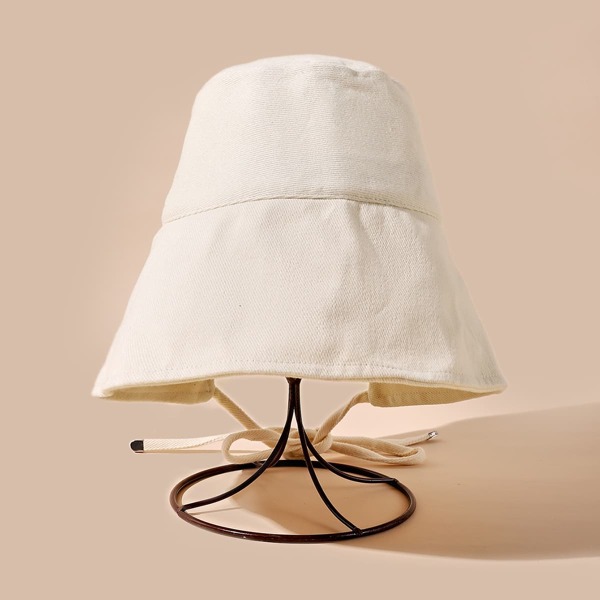 

1pc Solid Hat, Beige