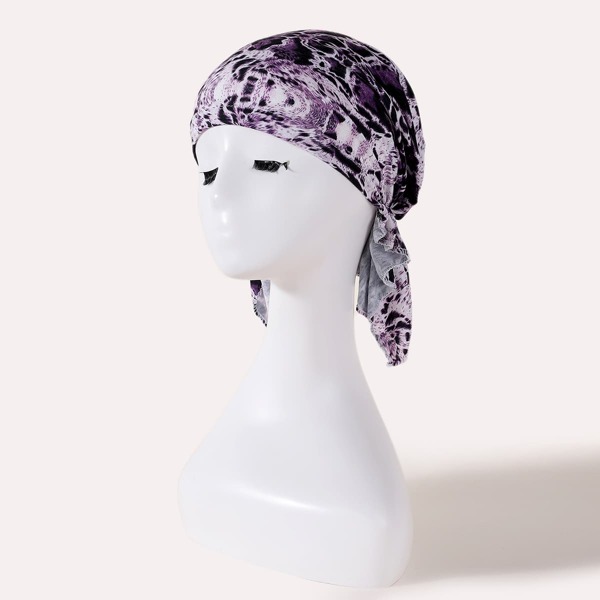 

Allover Graphic Hat, Purple