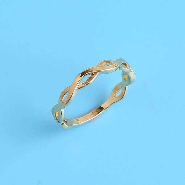 

1pc Simple Ring, Gold