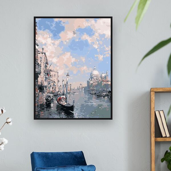 

Landscape Print DIY Diamond Unframed Painting, Multicolor