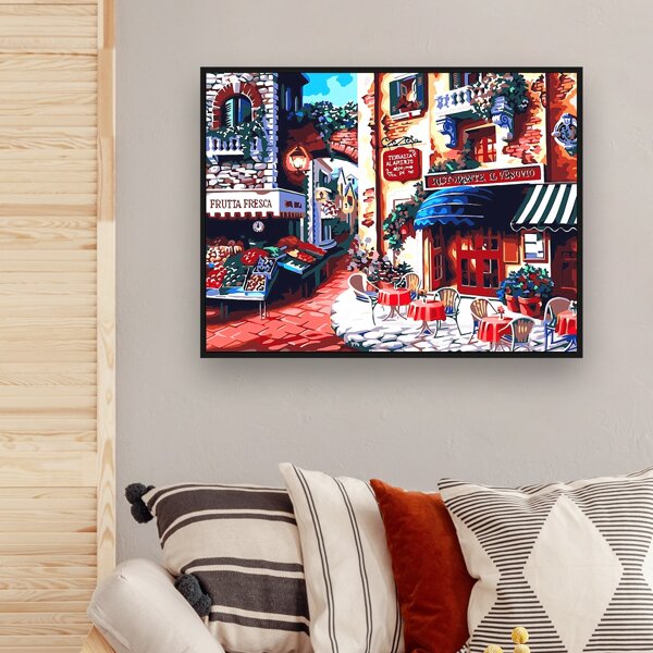 

Cafe Print DIY Diamond Unframed Painting, Multicolor