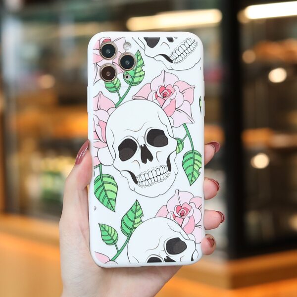 

Skull & Flower Pattern Phone Case, Multicolor