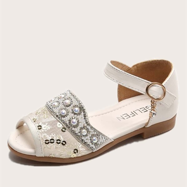 

Toddler Girls Faux Pearl Decor Sandals, Beige