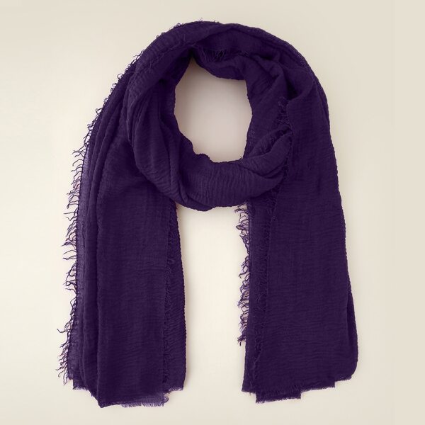 

1pc Solid Scarf, Purple