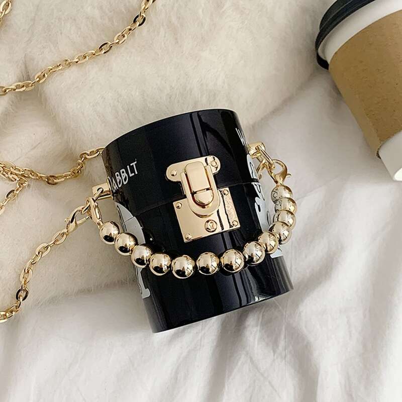 

Mini Chain Crossbody Bag, Black