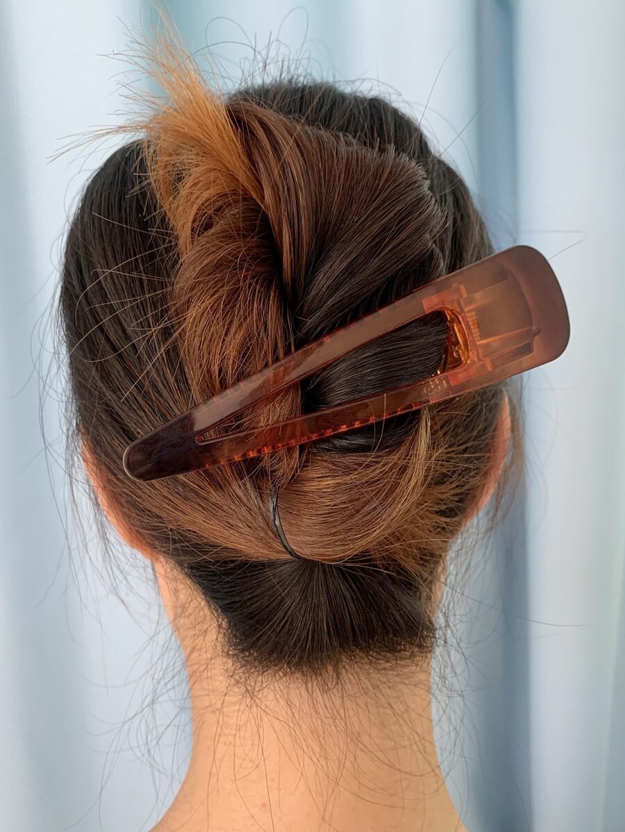 簡約髮夾 - 鏽棕色 - 查看 1