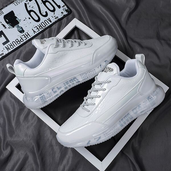 

Men Lace-up Front Sneakers, White
