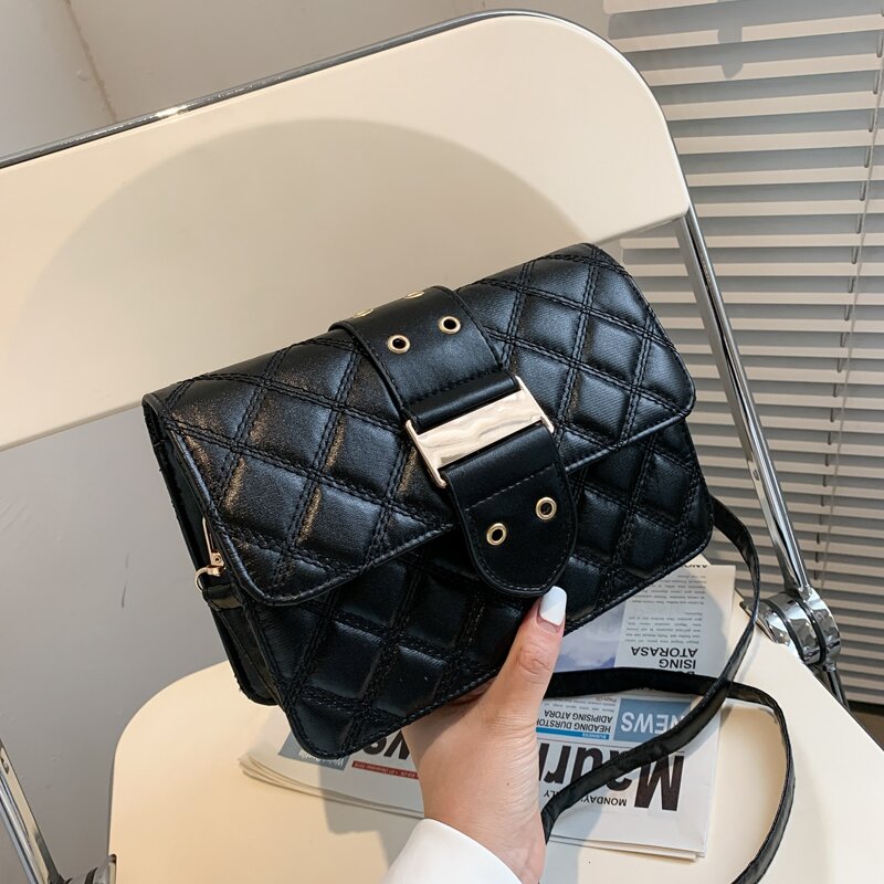 

Quilted Crossbody Bag, Black