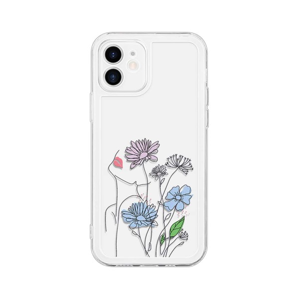 

Flower Painted Clear Phone Case