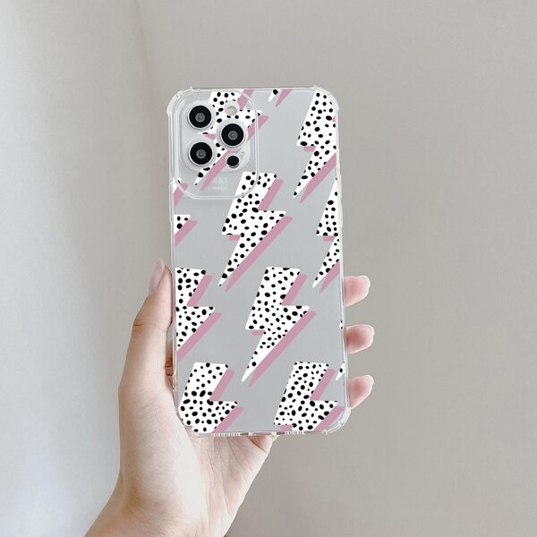 

Lightning Pattern Clear Phone Case