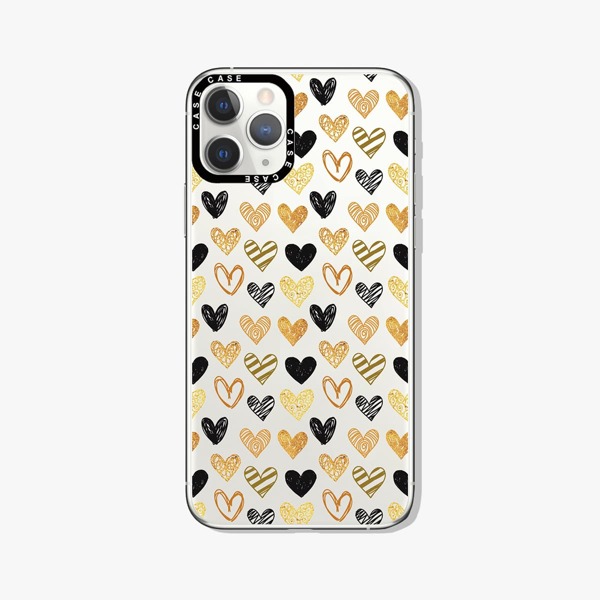 

Heart Pattern Clear Phone Case