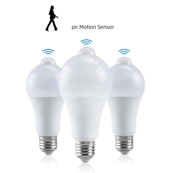 

1pc Motion Sensor Led Light Bulb, White