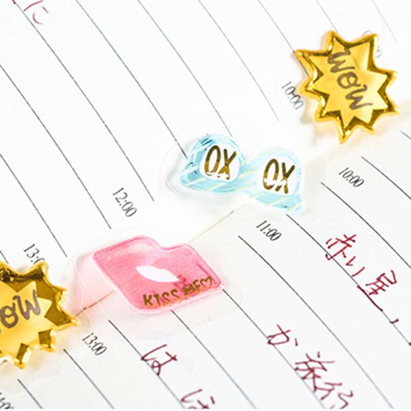 

100pcs Lip Pattern Sticker, Multicolor