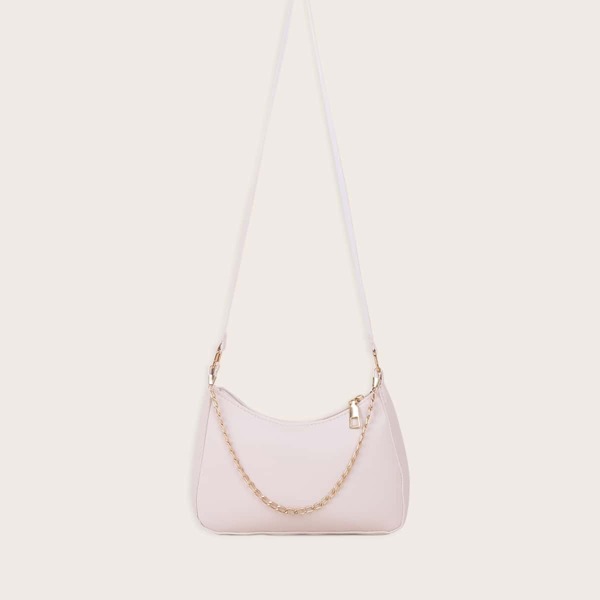 

Chain Decor Shoulder Bag, Beige