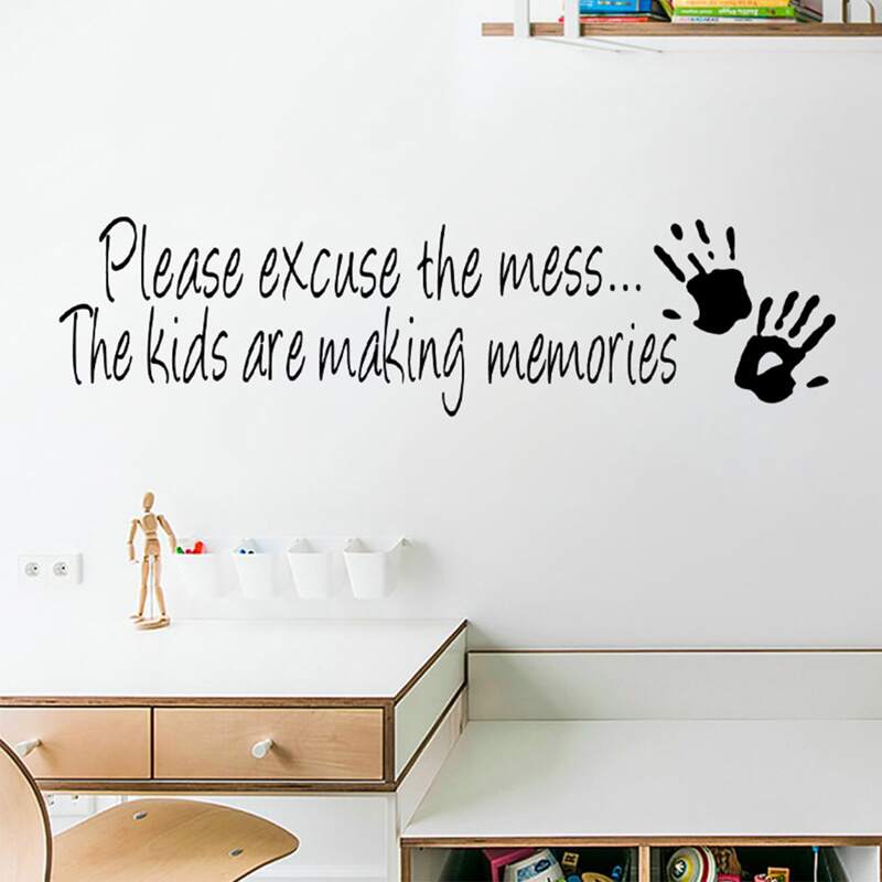 

Slogan Graphic Wall Sticker, Multicolor