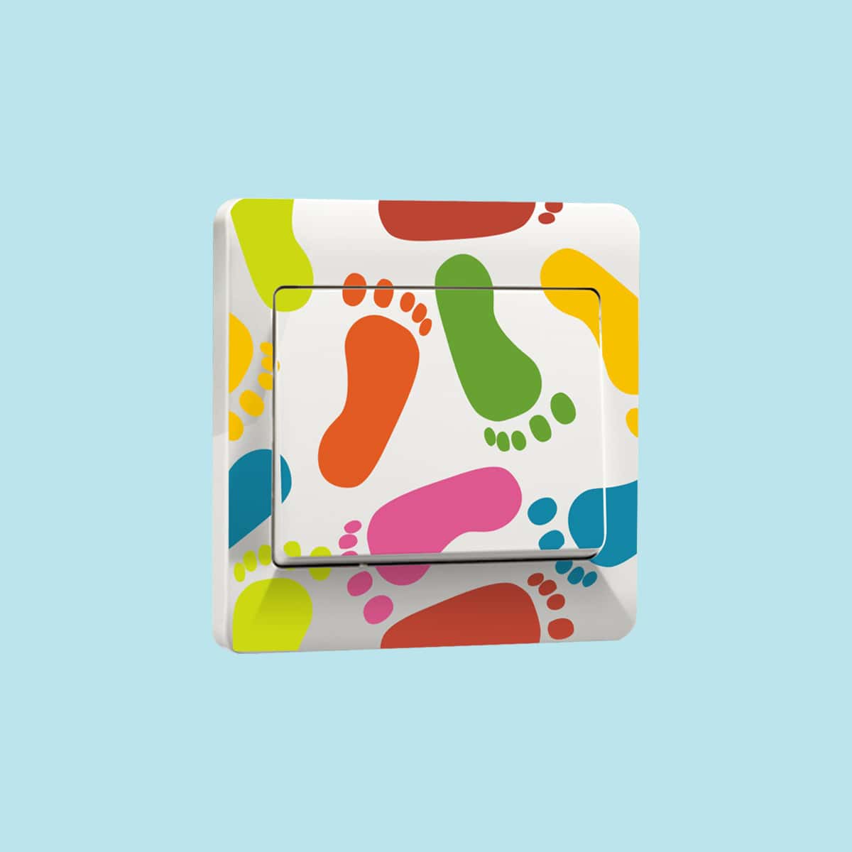 

1pc Random Footprint Switch Sticker, Multicolor