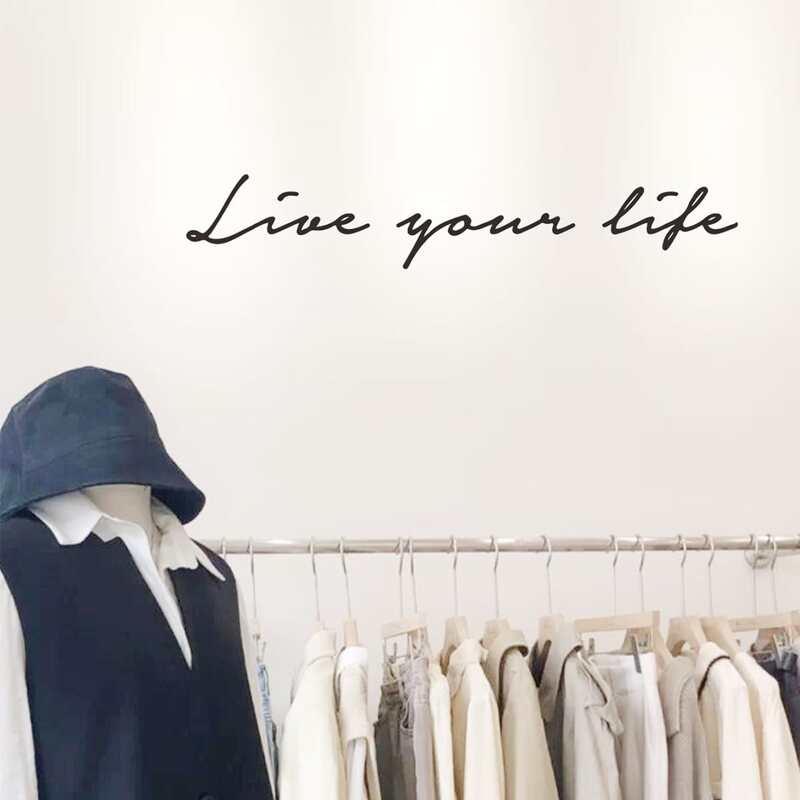 

Slogan Graphic Wall Sticker, Black