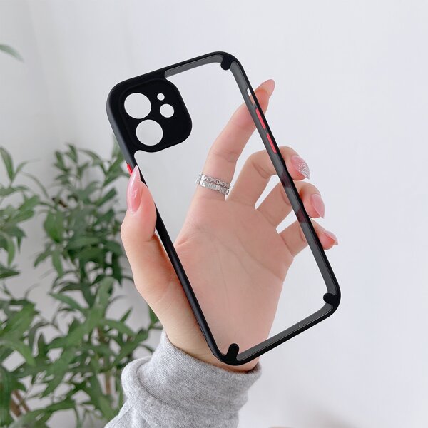 

Clear Contrast Frame Phone Case, Black