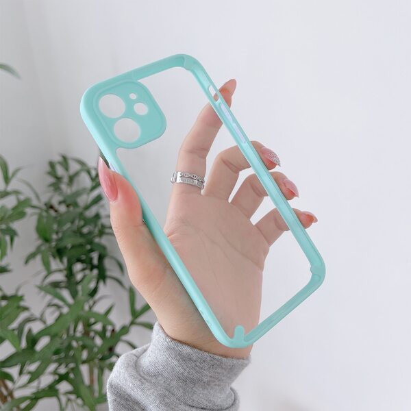 

Clear Contrast Frame Phone Case, Blue