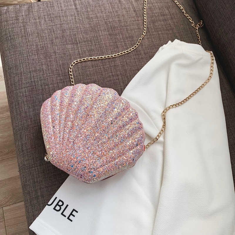 

Shell Shaped Crossbody Bag, Baby pink