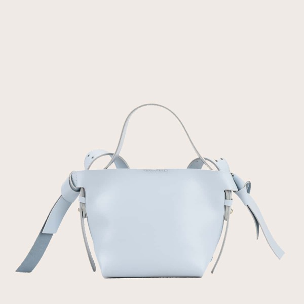 

Knot Design Satchel Bag, Blue