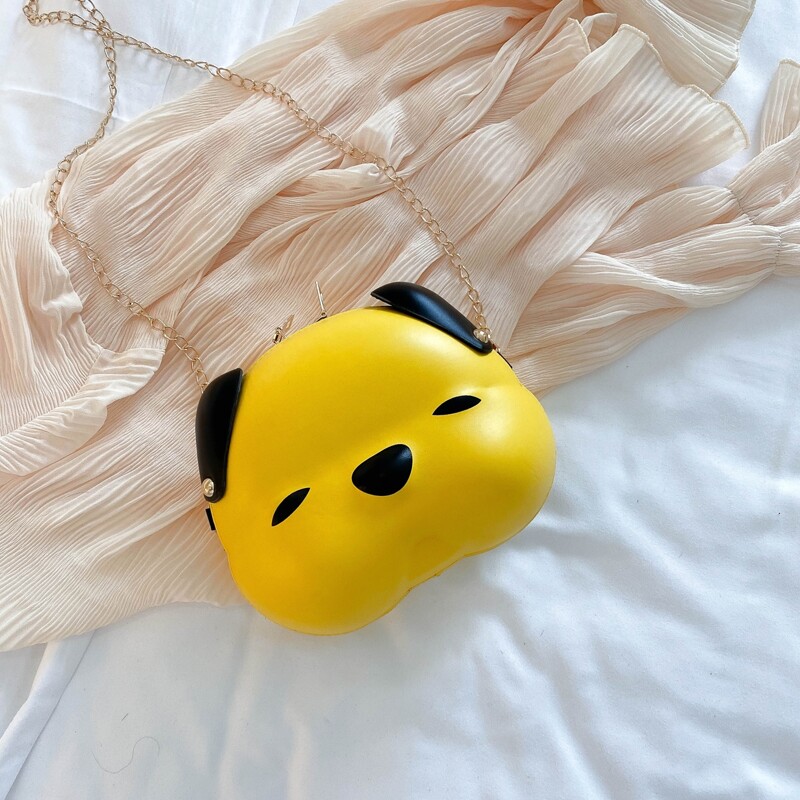 

Cartoon Dog Chain Crossbody Bag, Yellow